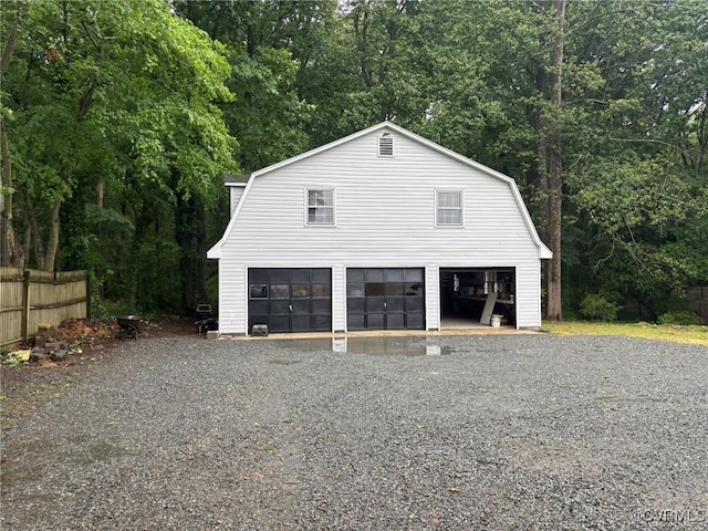 23766 Kings Hwy, Warsaw, VA 22572 - garage with gravel driveway
