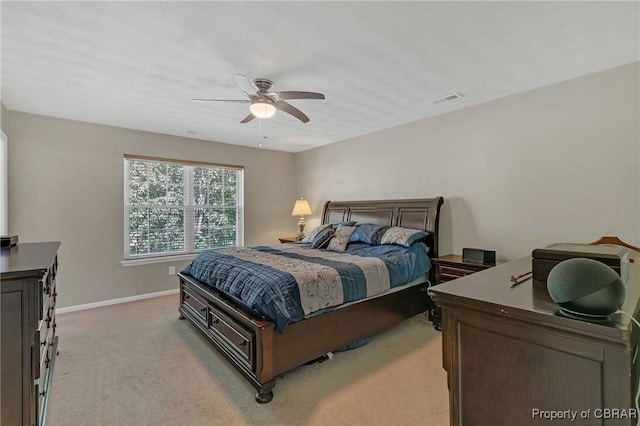 802 Westgate Ct, Newport News, VA 23602 - bedroom featuring light carpet, baseboards, and ceiling fan