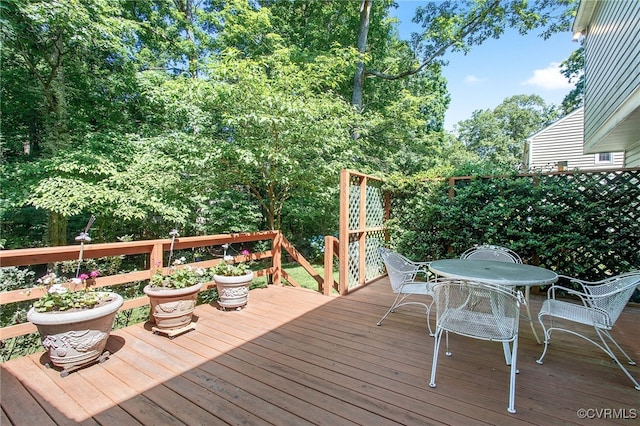 2020 Running Brook Ln, Midlothian, VA 23113 - wooden terrace featuring outdoor dining space