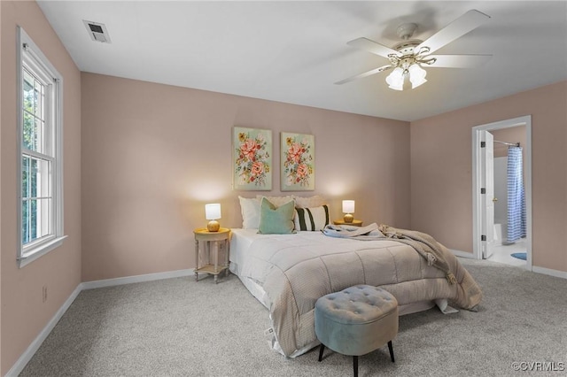 6730 Bryanbell Dr, North Chesterfield, VA 23234 - bedroom with carpet, baseboards, and a ceiling fan
