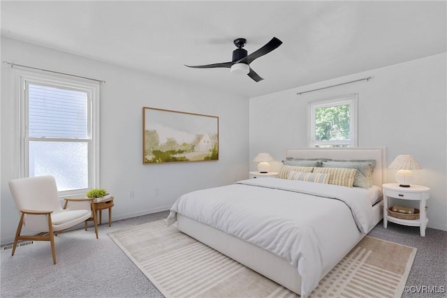 1409 Sycamore Ridge Ct, Midlothian, VA 23114 - bedroom featuring carpet floors, baseboards, and a ceiling fan