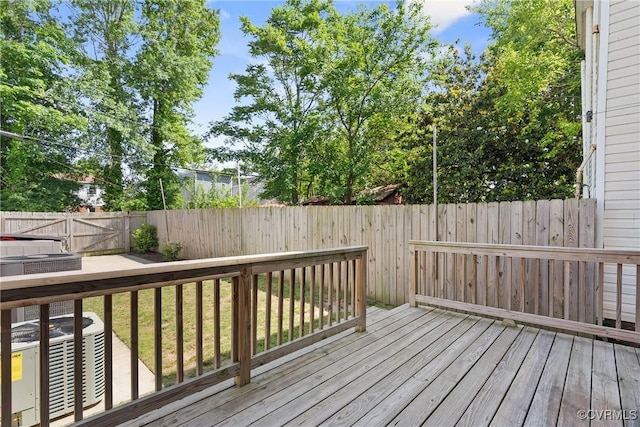 1117 N 31st St, Richmond, VA 23223 - wooden terrace featuring a fenced backyard