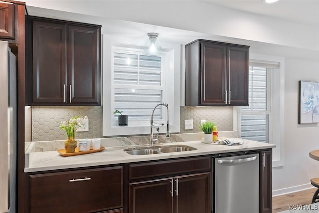 1117 N 31st St, Richmond, VA 23223 - kitchen with stainless steel appliances and dark brown cabinetry