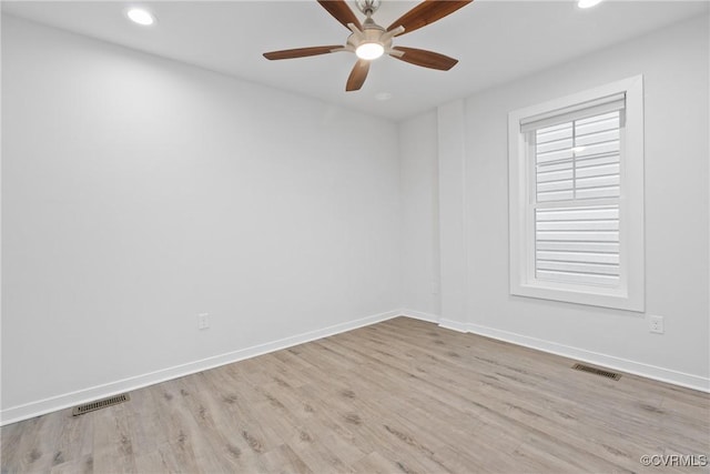 1117 N 31st St, Richmond, VA 23223 - empty room featuring recessed lighting, wood finished floors, and ceiling fan