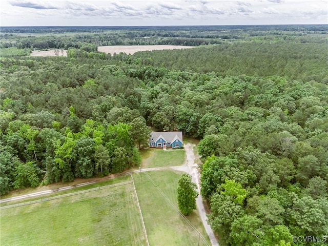 8011 Wood Dr, Disputanta, VA 23842 - view from above of property featuring a forest