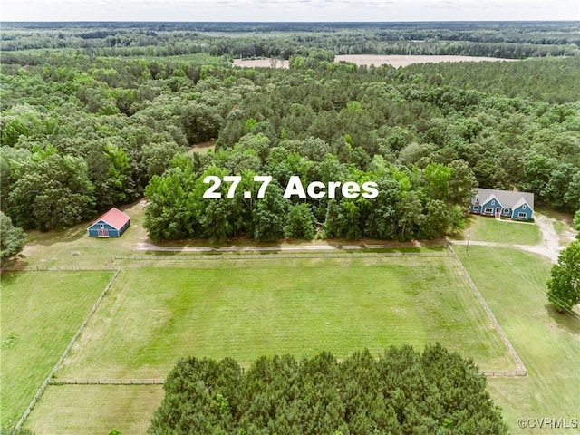 8011 Wood Dr, Disputanta, VA 23842 - overview of rural landscape featuring a heavily wooded area