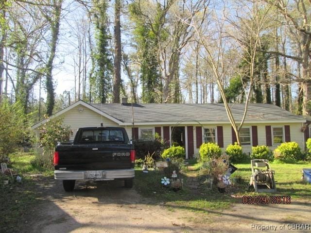 1156 Hallieford Rd, Hallieford, VA 23109 - view of single story home
