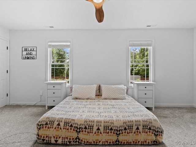 11660 Oakrise Pl, New Kent, VA 23124 - bedroom featuring light colored carpet, baseboards, and a ceiling fan