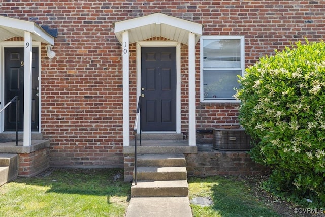 3517 Briel St Unit U10, Richmond, VA 23223 - entrance to property with brick siding and cooling unit