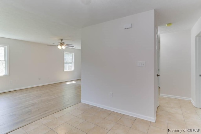 1928 Box St, Hampton, VA 23661 - spare room featuring plenty of natural light, a ceiling fan, and light tile patterned floors