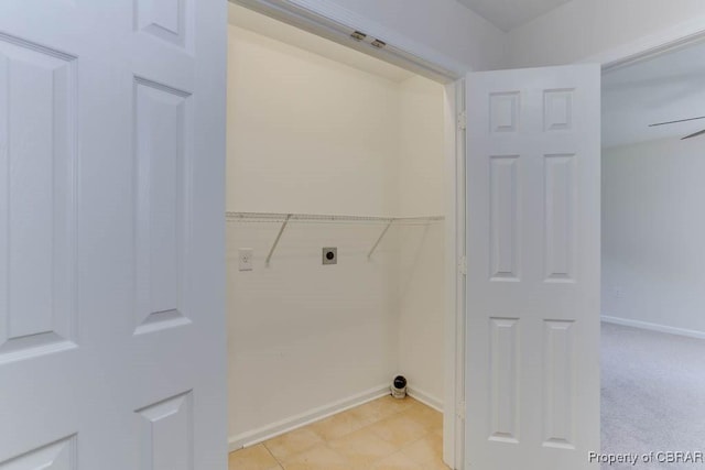 1928 Box St, Hampton, VA 23661 - laundry room featuring electric dryer hookup and baseboards