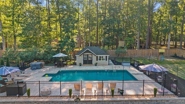 905 Manakin Rd, Midlothian, VA 23113 - view of pool with a patio and an outbuilding