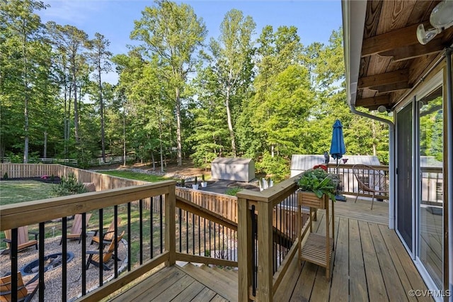 905 Manakin Rd, Midlothian, VA 23113 - wooden deck with a fenced backyard
