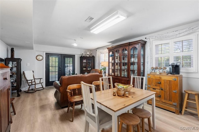 905 Manakin Rd, Midlothian, VA 23113 - dining area featuring light wood-style flooring, plenty of natural light, and french doors