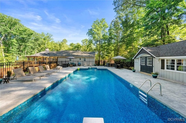 905 Manakin Rd, Midlothian, VA 23113 - view of swimming pool with a patio, an outdoor structure, and an exterior structure