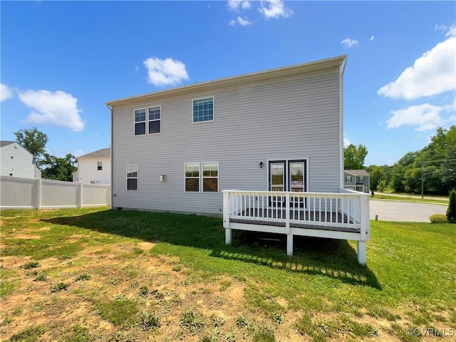 5812 Olas Ct, Richmond, VA 23224 - rear view of house with a wooden deck