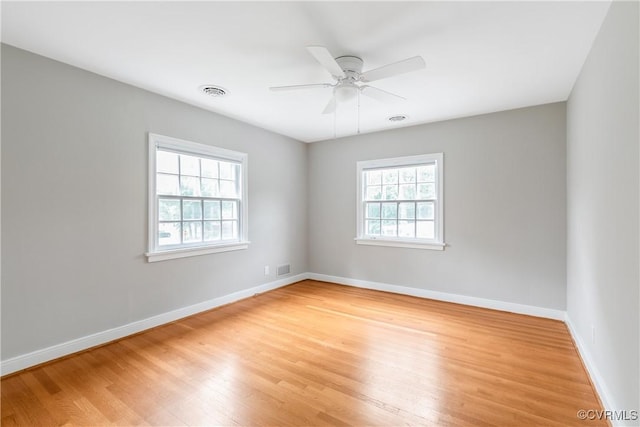 7625 Marilea Rd, Richmond, VA 23225 - empty room with light wood finished floors, baseboards, and ceiling fan