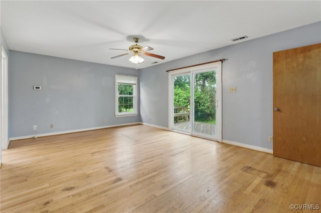11440 Bienvenue Rd, Rockville, VA 23146 - empty room featuring ceiling fan, wood finished floors, and baseboards