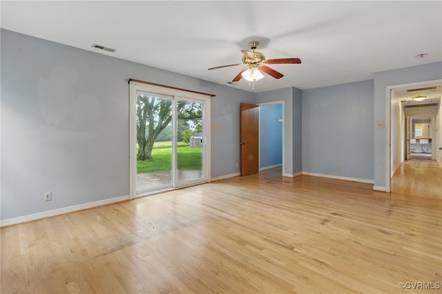 11440 Bienvenue Rd, Rockville, VA 23146 - unfurnished room featuring a ceiling fan, light wood-style flooring, and baseboards
