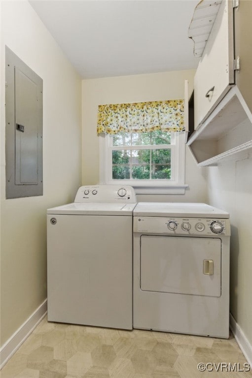 11440 Bienvenue Rd, Rockville, VA 23146 - washroom with electric panel, separate washer and dryer, and baseboards