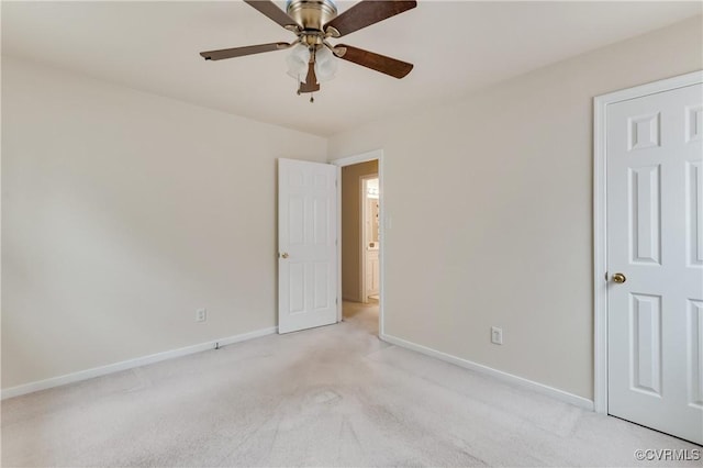 3307 Carlisle Ave, Hopewell, VA 23860 - unfurnished bedroom with light carpet, baseboards, and ceiling fan