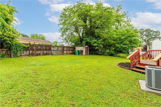 3307 Carlisle Ave, Hopewell, VA 23860 - view of yard with cooling unit and a deck