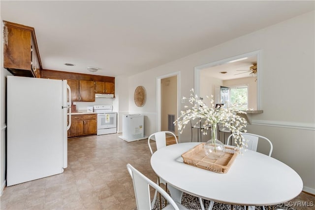 3307 Carlisle Ave, Hopewell, VA 23860 - dining space featuring a ceiling fan and light flooring