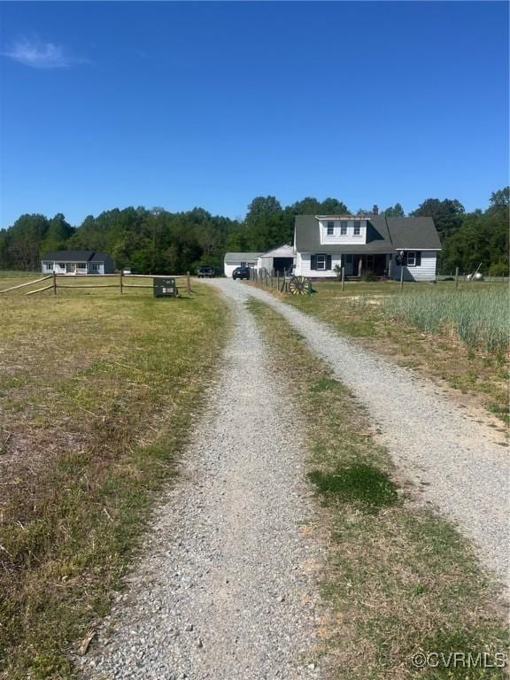 272 Deer Run Trl, Saint Stephens Church, VA 23148 - view of dirt / gravel road featuring a forest view and a view of countryside