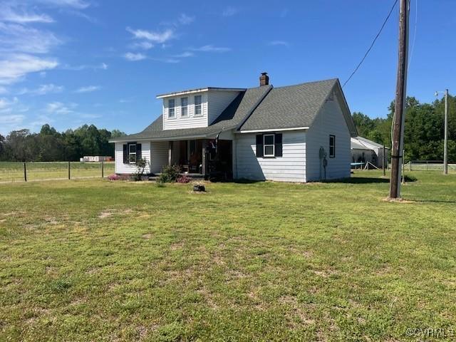 272 Deer Run Trl, Saint Stephens Church, VA 23148 - rear view of house featuring a chimney