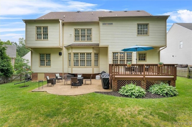 13212 Railey Hill Dr, Midlothian, VA 23114 - back of property featuring a patio and a deck