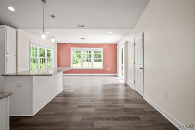 15631 Corte Castle Ter, Chesterfield, VA 23838 - hallway with dark wood-style flooring, baseboards, and recessed lighting