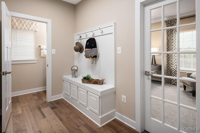 8613 Mckibben Dr, Chesterfield, VA 23838 - mudroom with dark wood-type flooring and baseboards