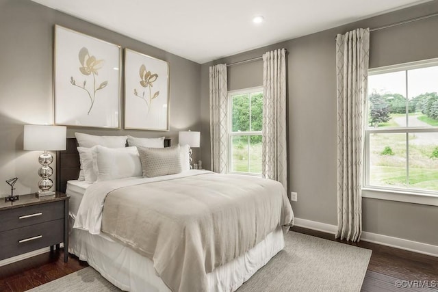 8613 Mckibben Dr, Chesterfield, VA 23838 - bedroom featuring baseboards, dark wood-style flooring, and recessed lighting