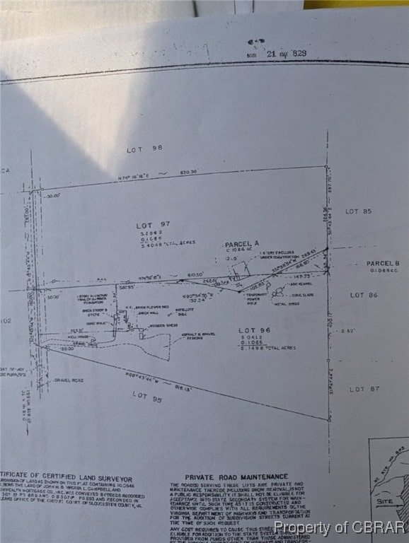 9361 Sheldon Ln, Gloucester, VA 23061 - survey map / technical document