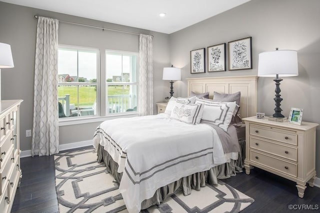 13006 Abercrombie Dr, Chesterfield, VA 23838 - bedroom with dark wood-style flooring, baseboards, and recessed lighting