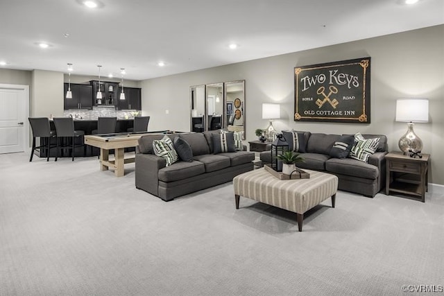 13006 Abercrombie Dr, Chesterfield, VA 23838 - living area with light colored carpet and recessed lighting