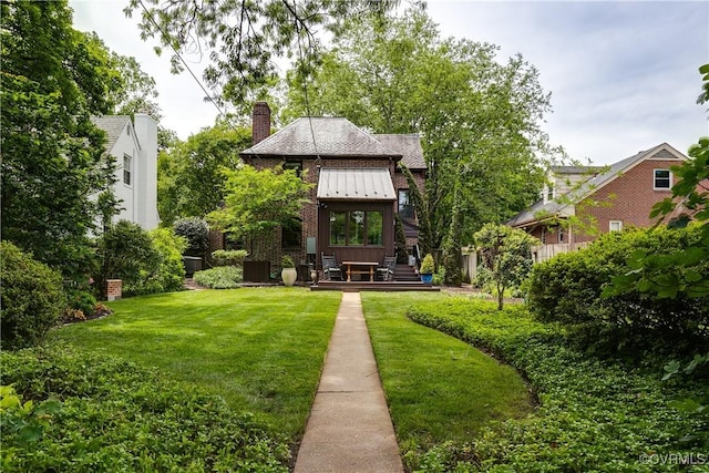 4318 Stuart Ave, Richmond, VA 23221 - view of green lawn featuring a wooden deck
