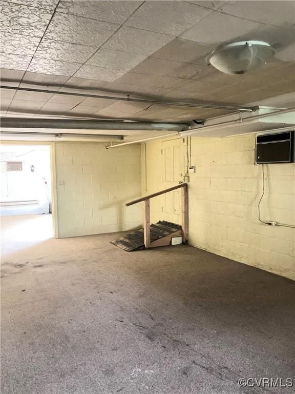 726 S Broad St, Kenbridge, VA 23944 - unfinished below grade area featuring concrete block wall