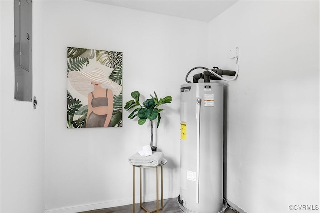 2222 Binford Ln, Richmond, VA 23223 - utility room with electric panel and water heater
