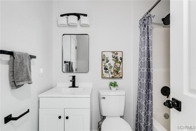2222 Binford Ln, Richmond, VA 23223 - bathroom featuring toilet, vanity, and shower / tub combo