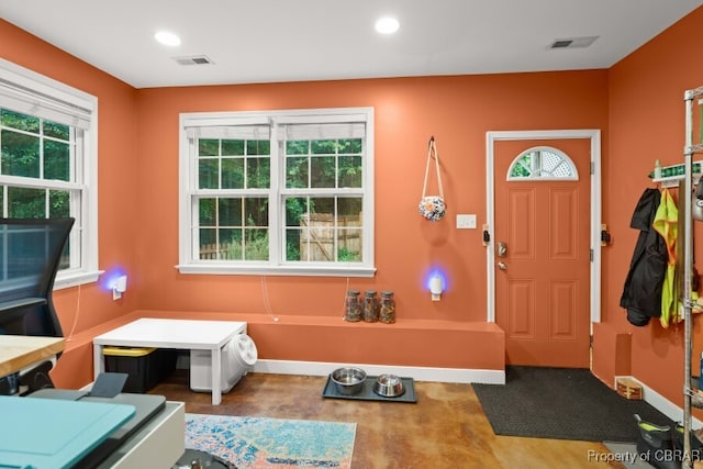 3907 Currier Ct, Chester, VA 23831 - foyer entrance with recessed lighting, baseboards, and concrete flooring