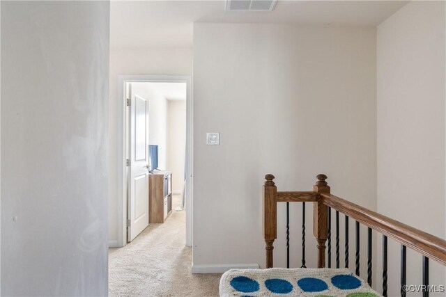 8910 Ringview Dr, Mechanicsville, VA 23116 - hall with carpet, an upstairs landing, and baseboards