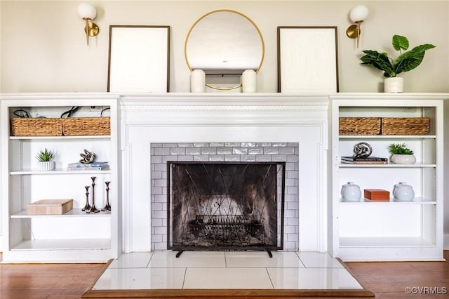 1708 Michaels Rd, Henrico, VA 23229 - detailed view of a fireplace and wood finished floors
