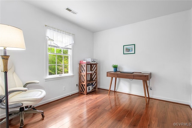 1724 Villageway Dr, Henrico, VA 23229 - miscellaneous room featuring a desk and wood finished floors