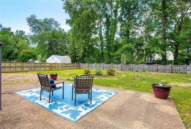 1724 Villageway Dr, Henrico, VA 23229 - fenced backyard with a patio