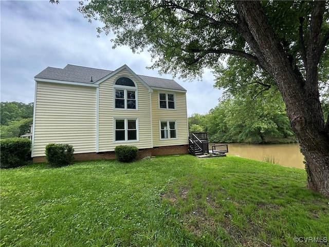 7821 Breaker Point Ct, Chesterfield, VA 23832 - back of house with a lawn, a deck, and crawl space