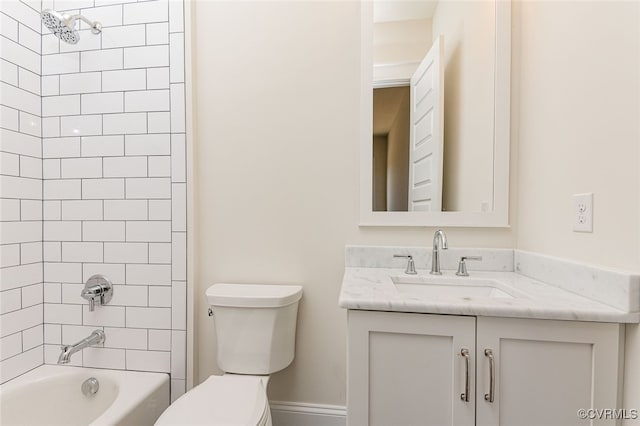 1555 Smokey Ridge Rd, Maidens, VA 23102 - bathroom featuring vanity, toilet, and bathtub / shower combination