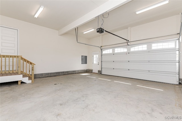 1555 Smokey Ridge Rd, Maidens, VA 23102 - garage with electric panel and a garage door opener