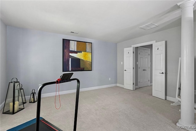 14136 Rigney Dr, Midlothian, VA 23113 - workout area featuring carpet floors and baseboards