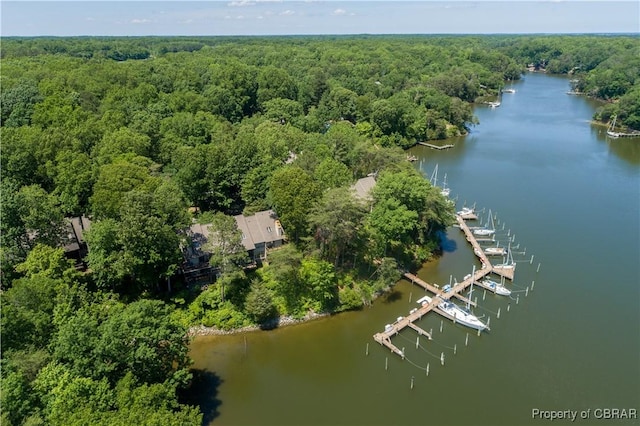 54 Villa Ridge Dr Unit C, Hartfield, VA 23071 - aerial view of a heavily wooded area and a large body of water